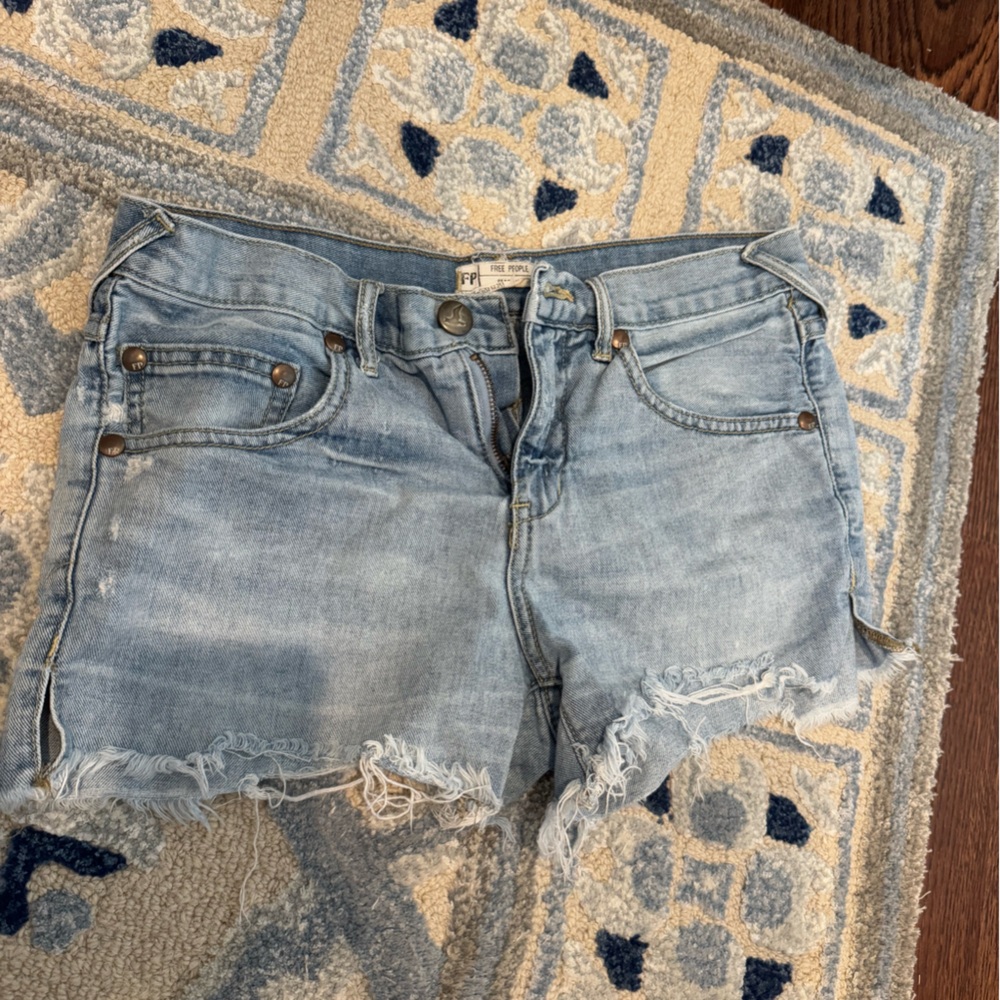 Distressed Denim Shorts